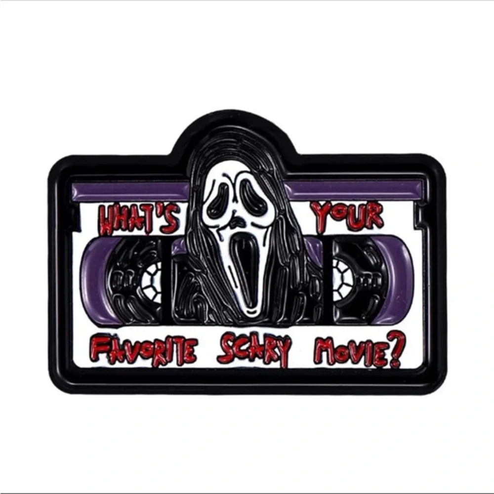 5/20$  Scream Ghost Face Ghostface Horror Kawaii Aesthetic Goth Enamel Pin - Picture 6 of 16